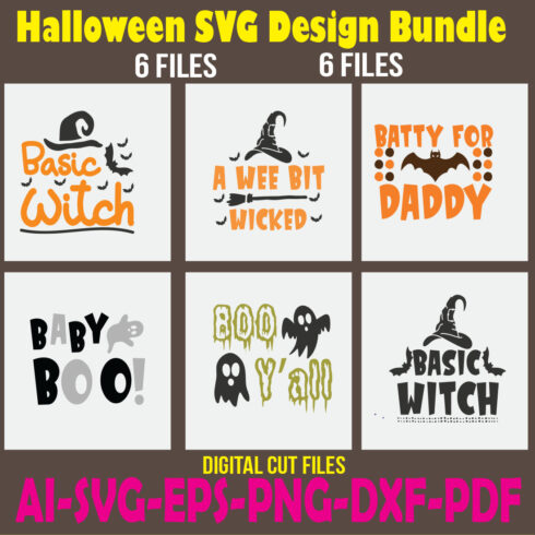 Halloween SVG Design Bundle cover image.