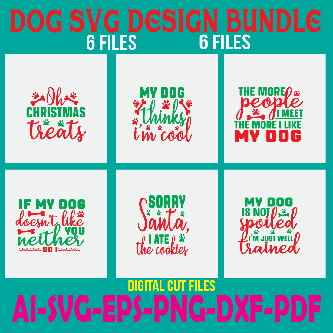 Dog SVG Design Bundle cover image.