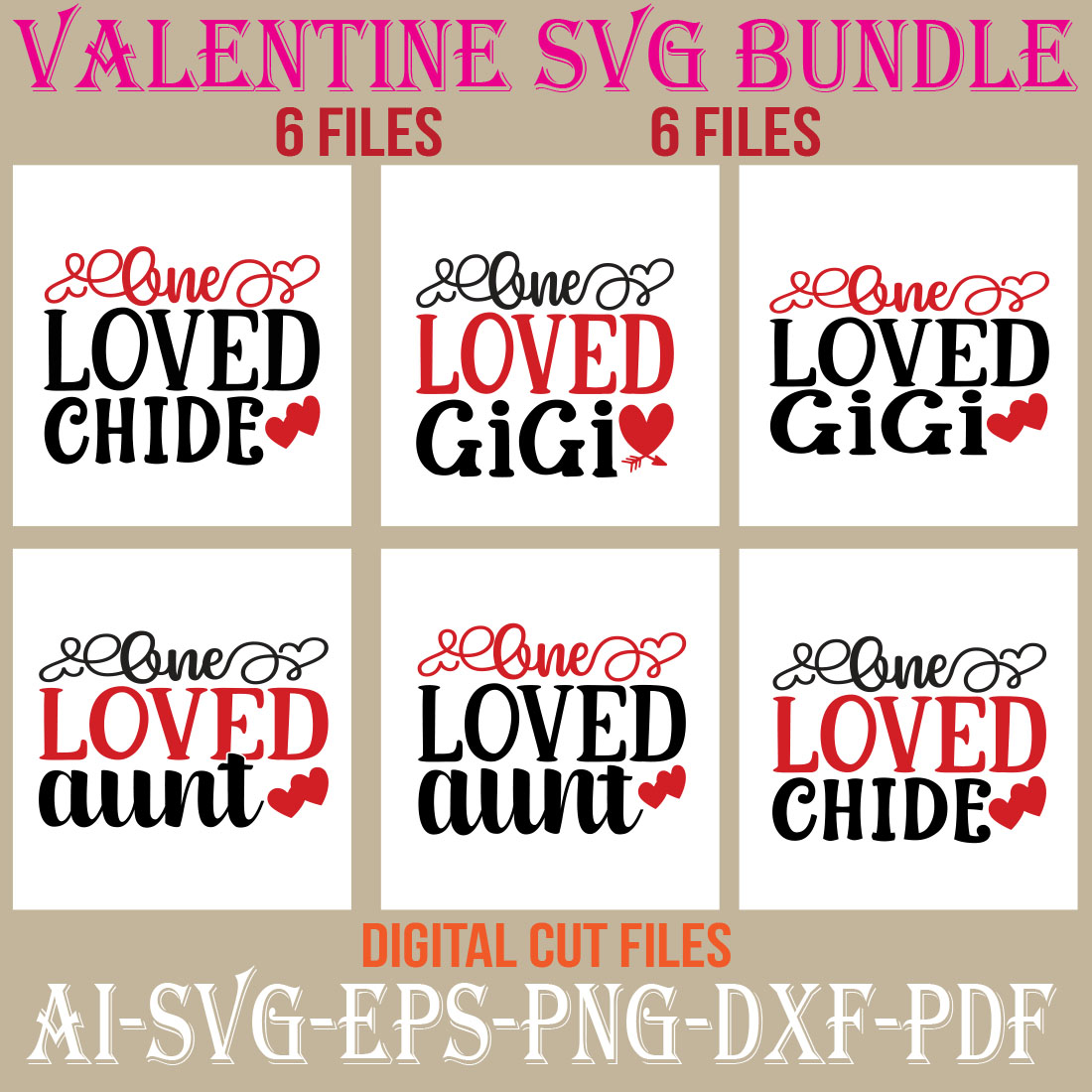 Valentine SVG Bundle cover image.