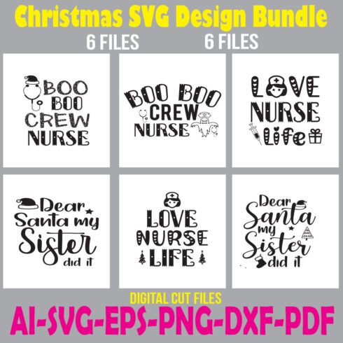 Christmas SVG Design Bundle cover image.