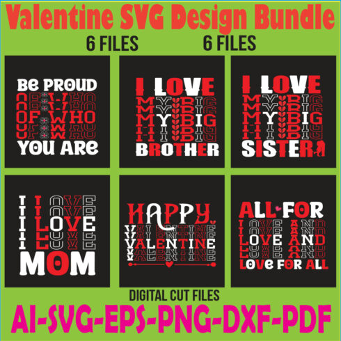 Valentine SVG Design Bundle cover image.