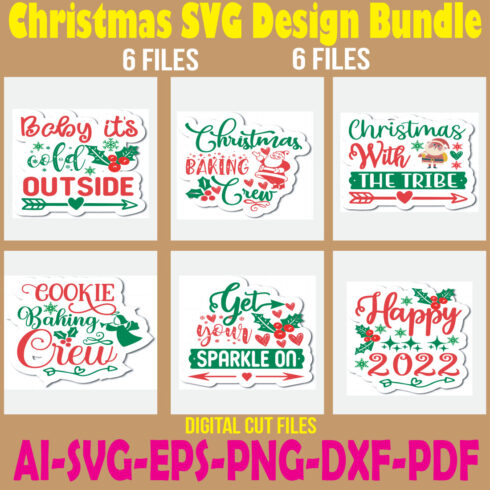 Christmas SVG Design Bundle cover image.