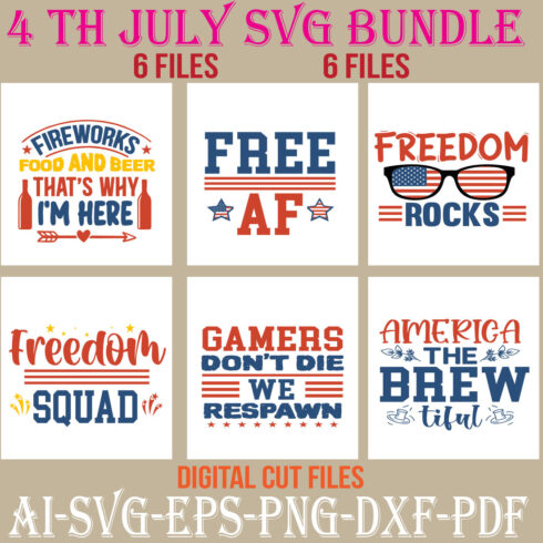 4 th july SVG Bundle cover image.
