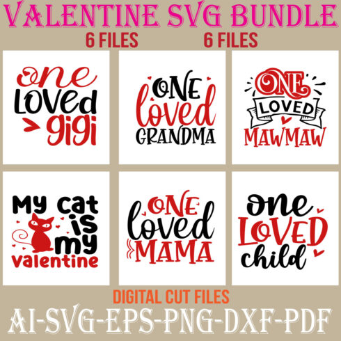 Valentine SVG Bundle cover image.