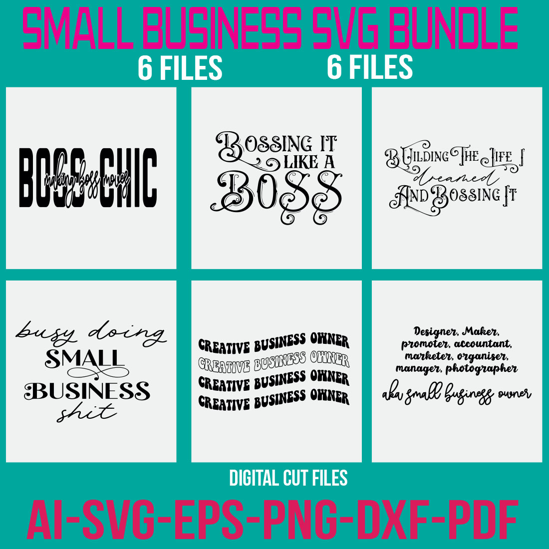 Small Business SVG Bundle cover image.