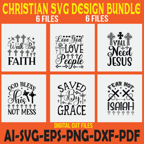 Christian Svg Design Bundle cover image.