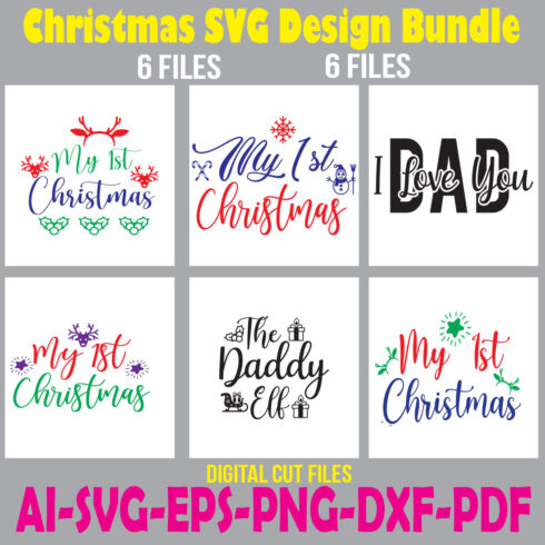 Christmas SVG Design Bundle cover image.