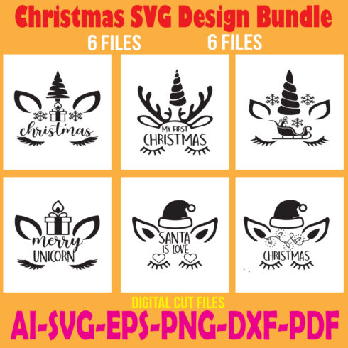 Christmas SVG Design Bundle cover image.