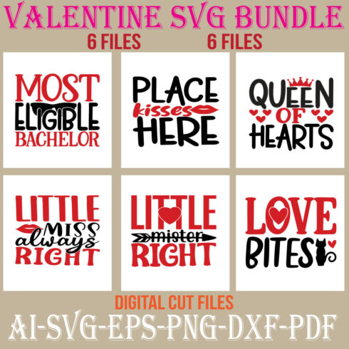 Valentine SVG Bundle cover image.