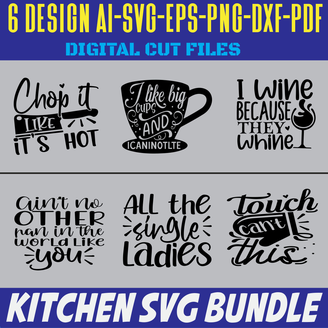 Kitchen SVG Bundle cover image.