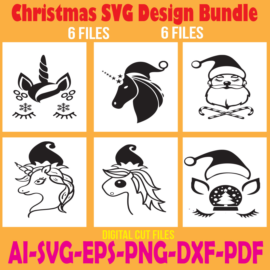 Christmas SVG Design Bundle cover image.