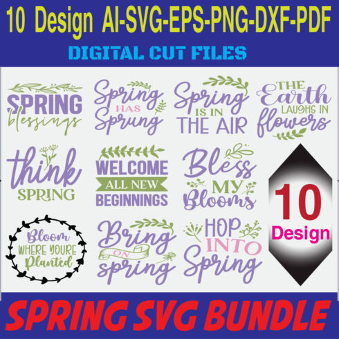 Spring SVG Bundle cover image.