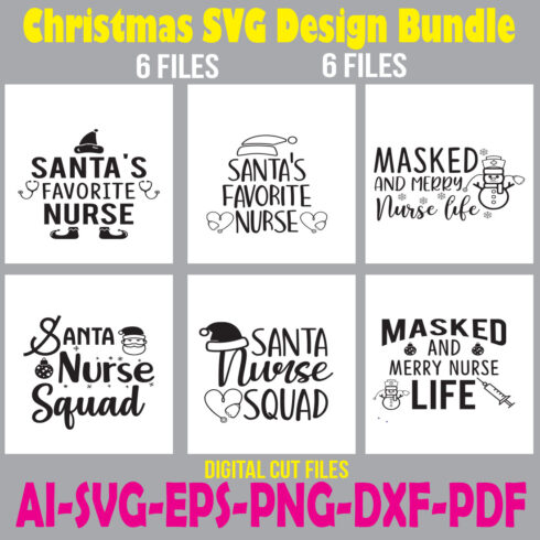 Christmas SVG Design Bundle cover image.