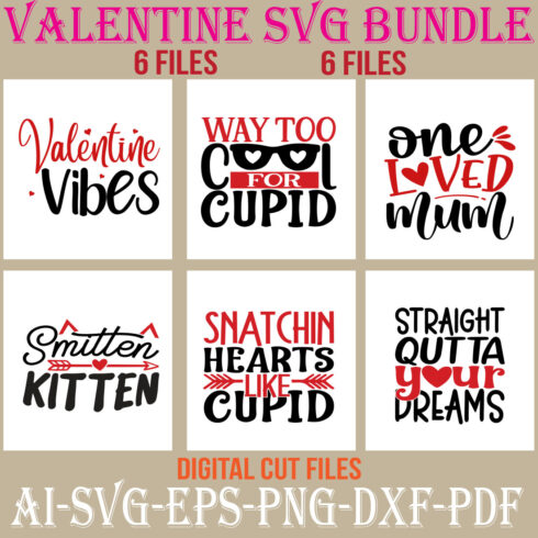 Valentine SVG Bundle cover image.