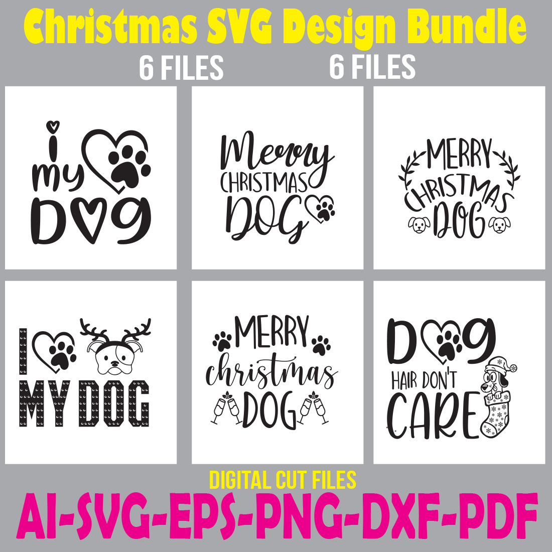 Christmas SVG Design Bundle cover image.