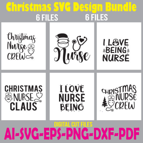 Christmas SVG Design Bundle cover image.