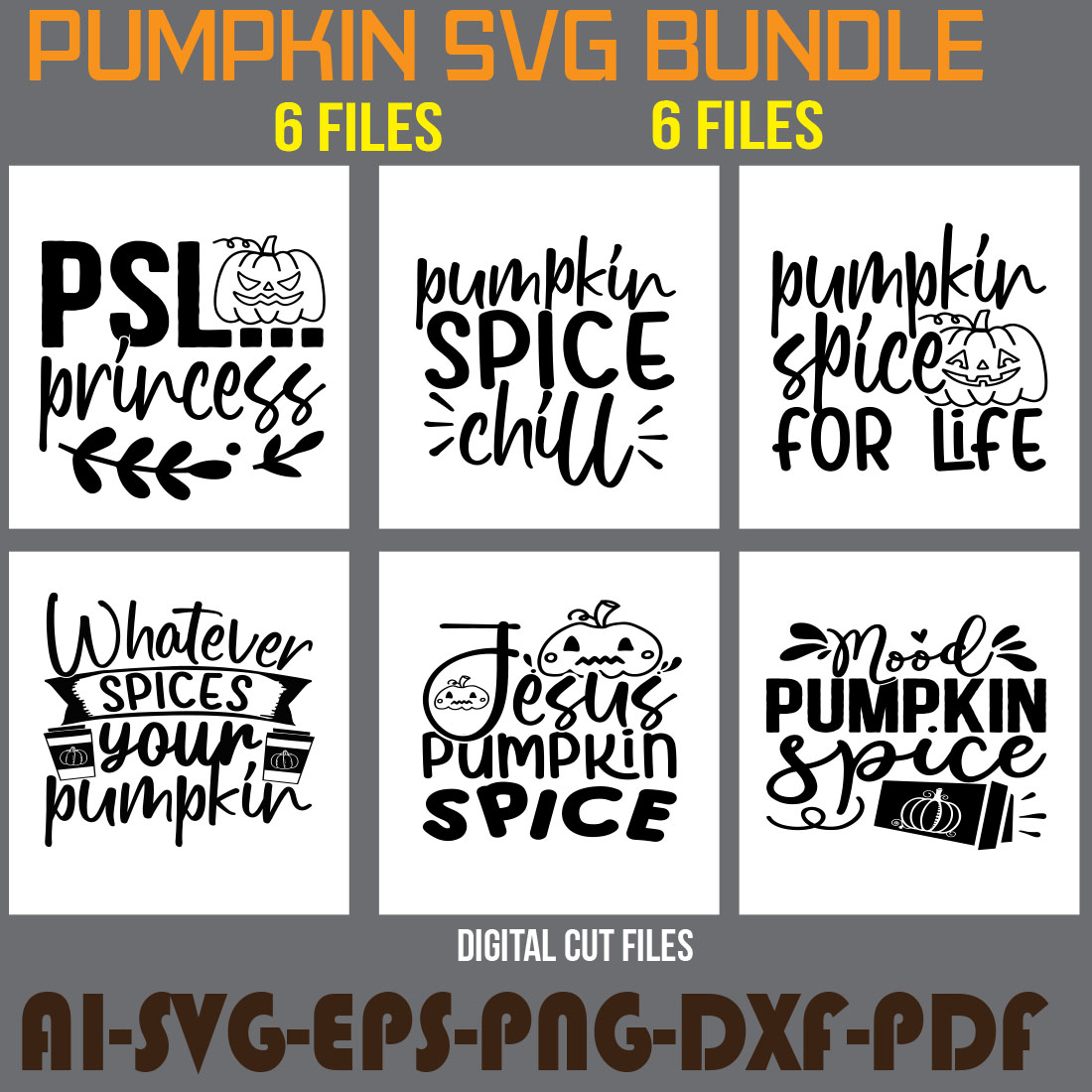 Pumpkin SVG Bundle cover image.