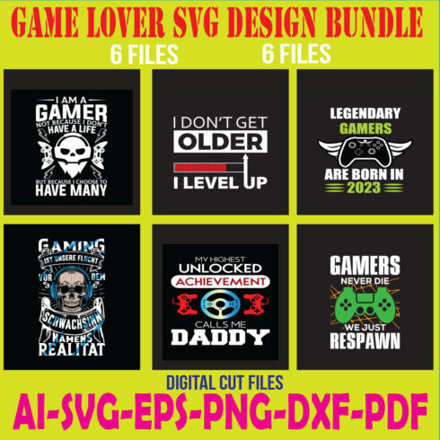 Game Lover SVG Design Bundle cover image.