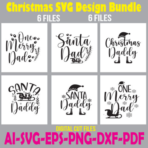 Christmas SVG Design Bundle cover image.