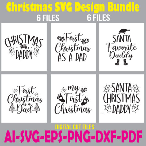 Christmas SVG Design Bundle cover image.