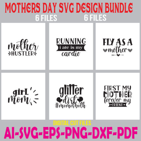 Mothers Day SVG Design Bundle cover image.