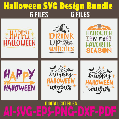 Halloween SVG Design Bundle cover image.