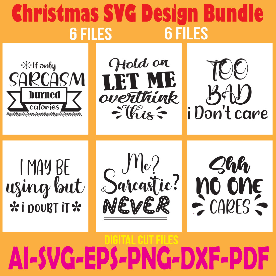 Christmas SVG Design Bundle cover image.