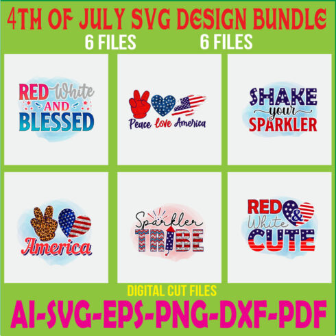 4th of July SVG Design Bundle cover image.