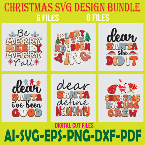 Christmas SVG Design Bundle cover image.