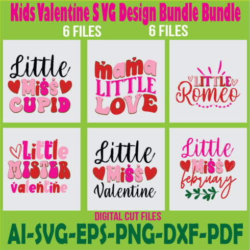 Kids Valentine S VG Design Bundle Bundle cover image.