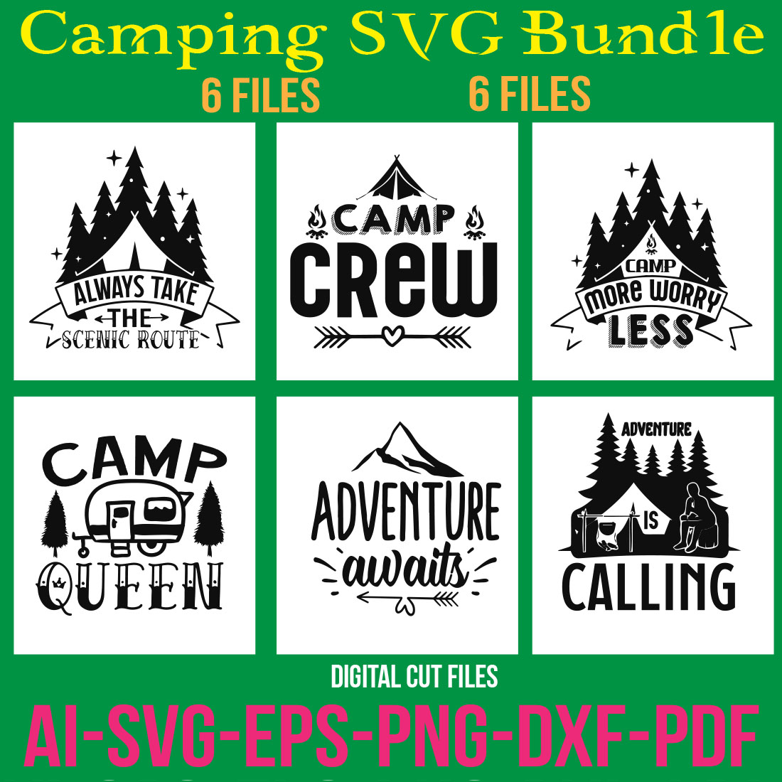 Camping SVG Bundle cover image.