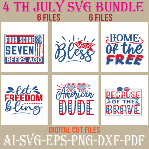 4 th july SVG Bundle cover image.
