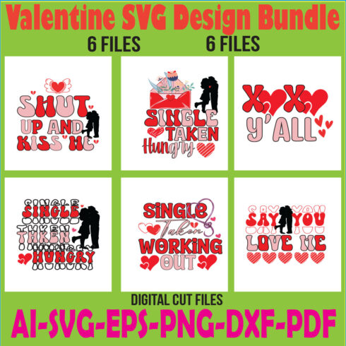 Valentine SVG Design Bundle cover image.