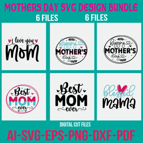 Mothers Day SVG Design Bundle cover image.