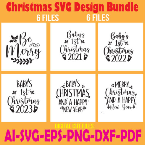 Christmas SVG Design Bundle cover image.