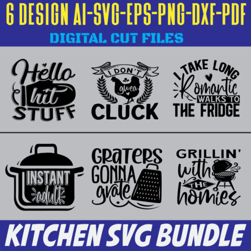 Kitchen SVG Bundle cover image.