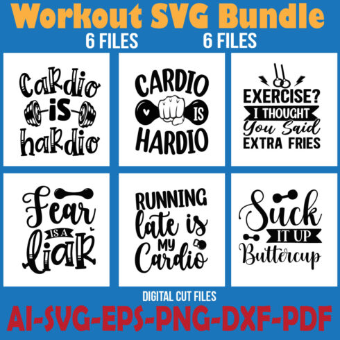 Workout SVG Bundle cover image.