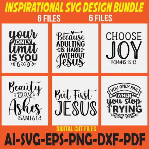 Inspirational SVG Design Bundle cover image.