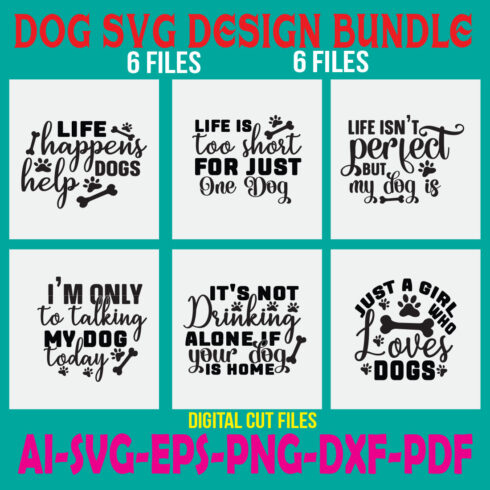 Dog SVG Design Bundle cover image.