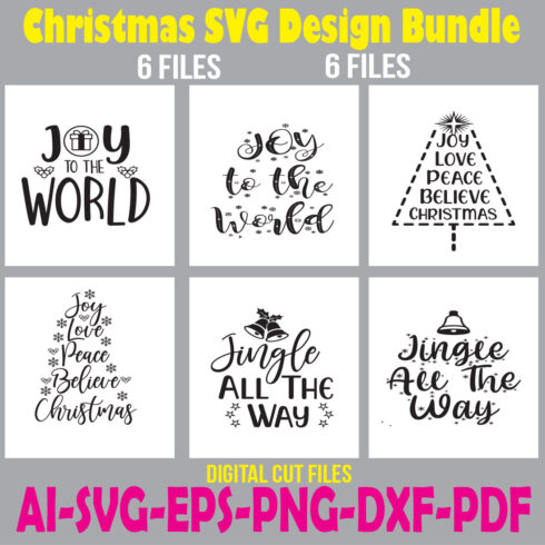 Christmas SVG Design Bundle cover image.