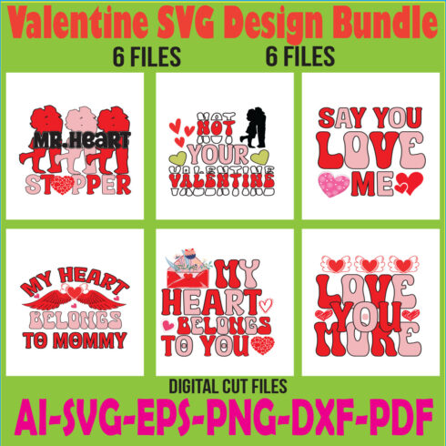 Valentine SVG Design Bundle cover image.