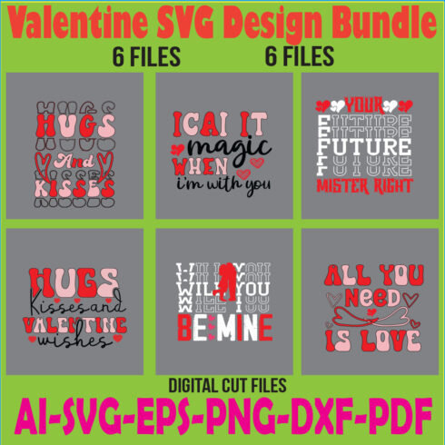 Valentine SVG Design Bundle cover image.