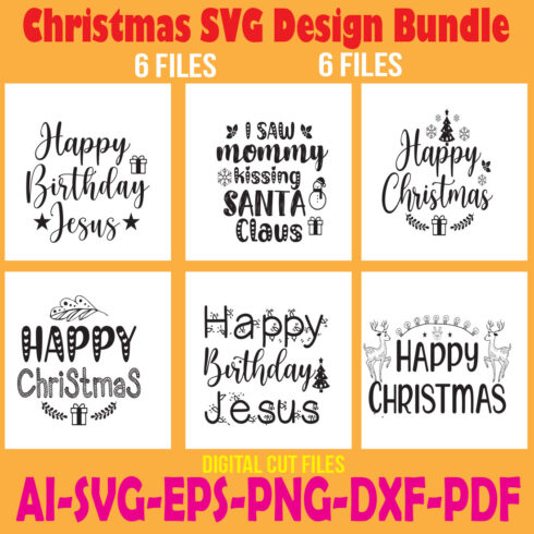 Christmas SVG Design Bundle cover image.