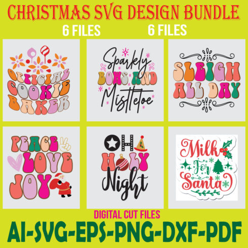 Christmas SVG Design Bundle cover image.