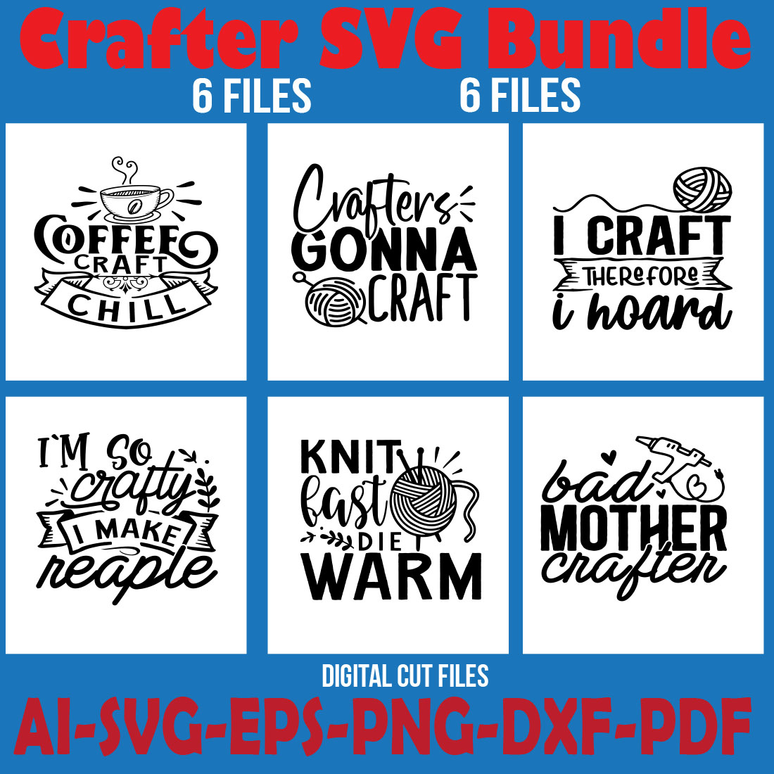 Crafter SVG Bundle cover image.