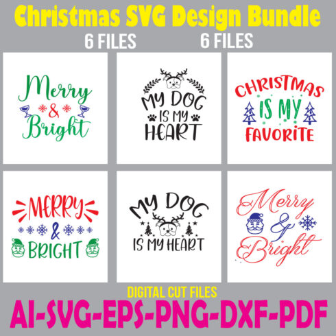 Christmas SVG Design Bundle cover image.