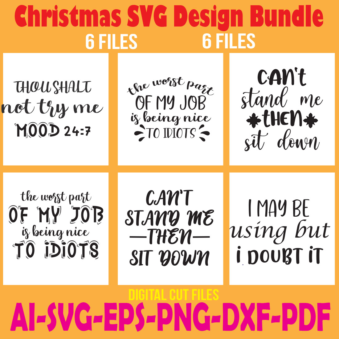 Christmas SVG Design Bundle cover image.