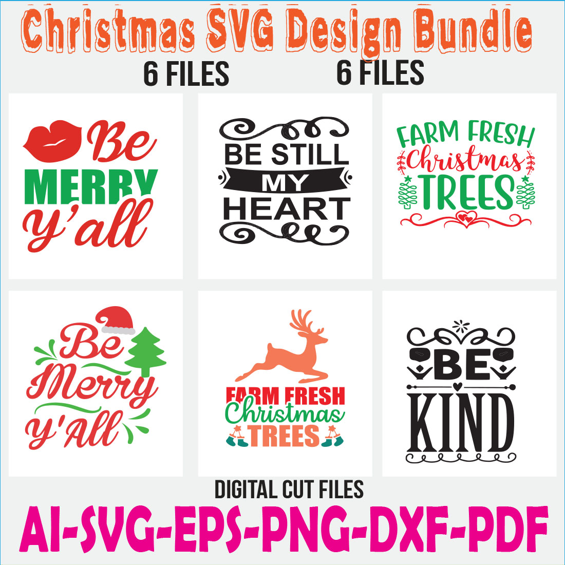 Christmas SVG Design Bundle cover image.