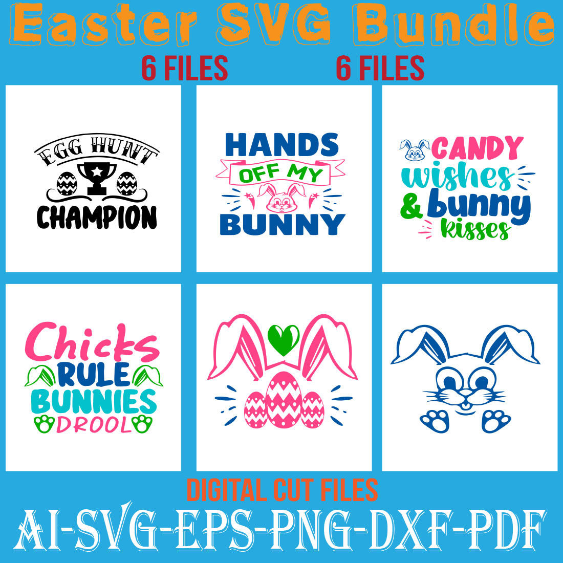 Easter SVG Bundle cover image.