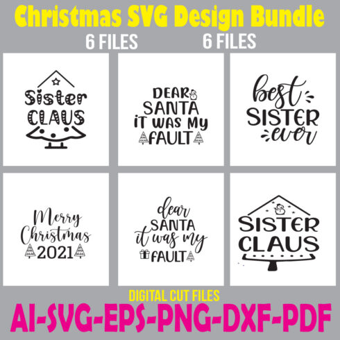 Christmas SVG Design Bundle cover image.